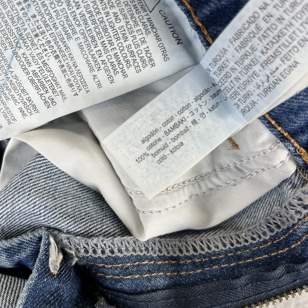New ZARA baggy wide leg Jeans Women (0)24X32 High Rise Light‎ Wash  disco - Picture 14 of 16